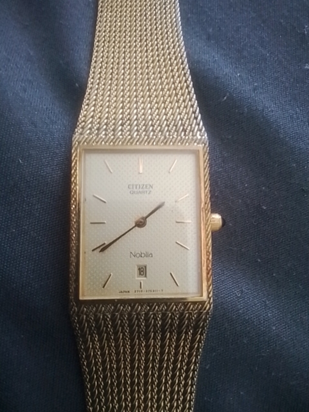 Citizen Noblia Gold Rectangular Men’s Dress Watch